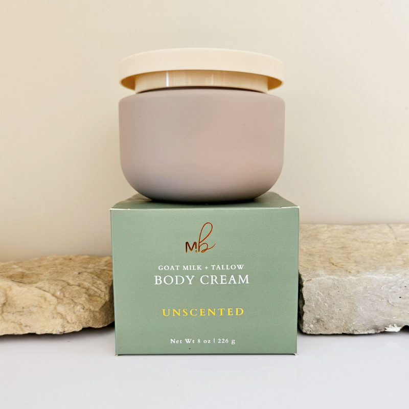 Unscented Goat Milk + Tallow Body Cream | Fragrance-Free