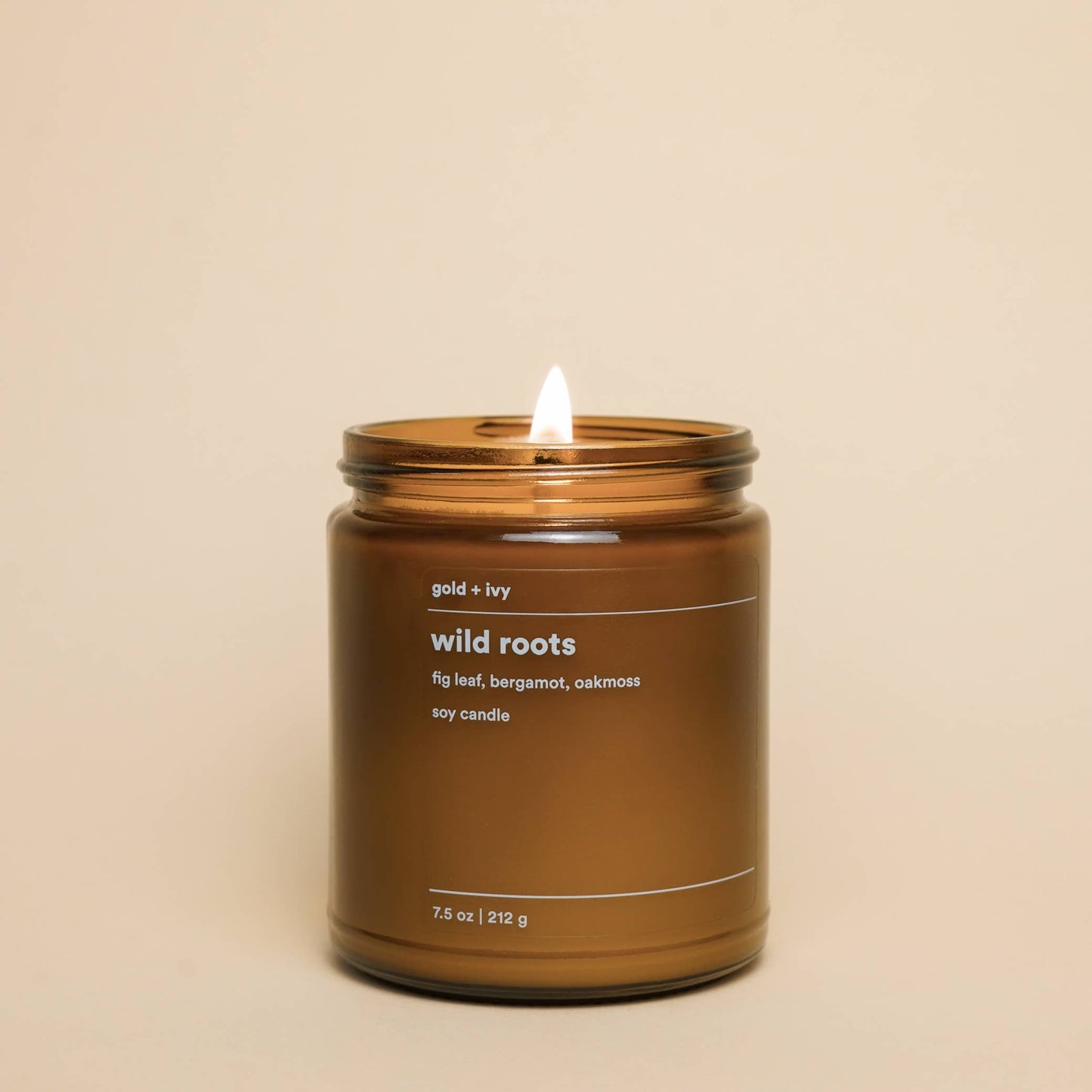 Wild roots soy candle - fig leaf, bergamot, oakmoss