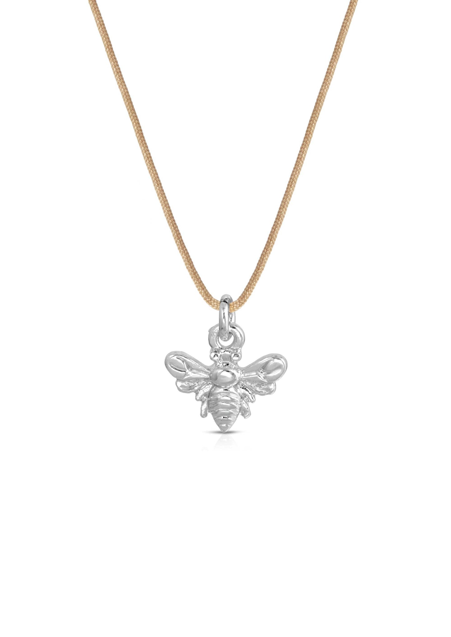 New Moon Silver Necklace - BE HAPPY/BEE