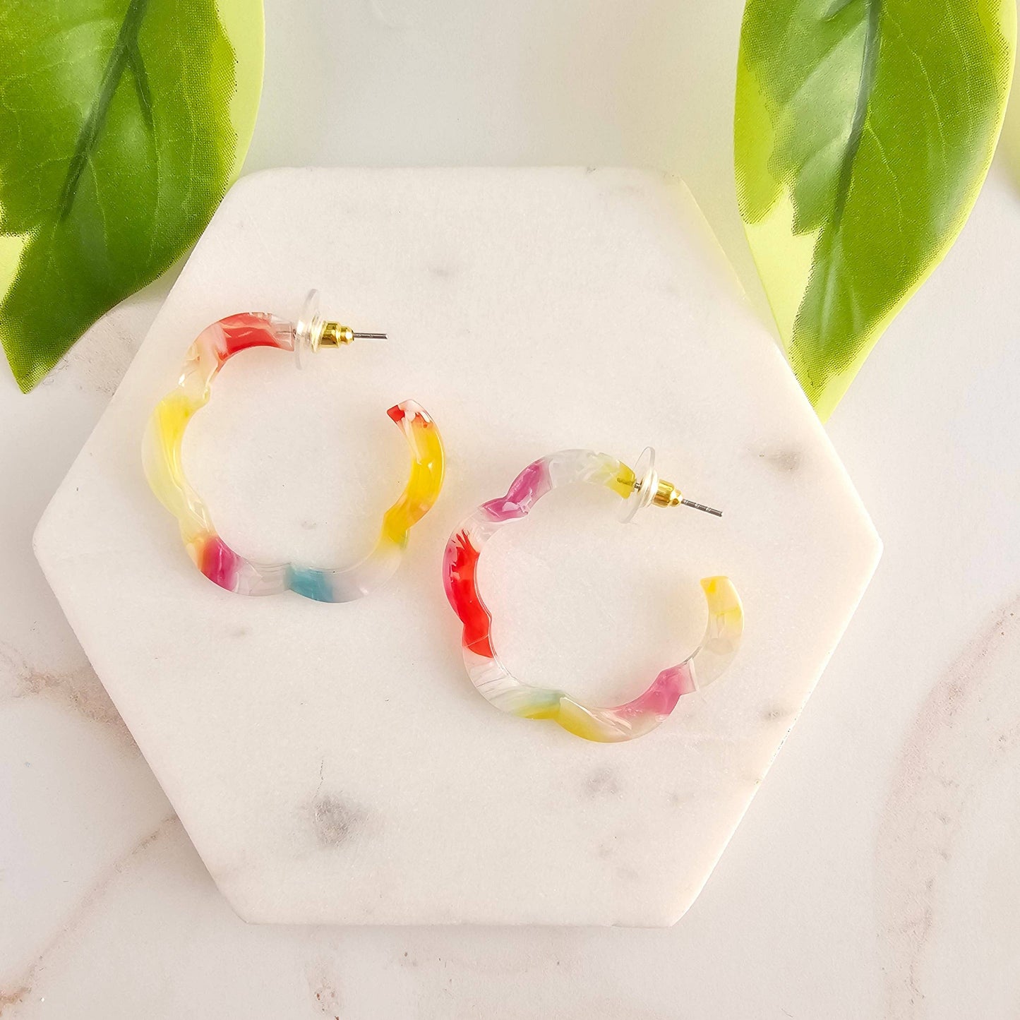 Posey Hoops - Technicolor // Spring Summer Earrings Jewelry
