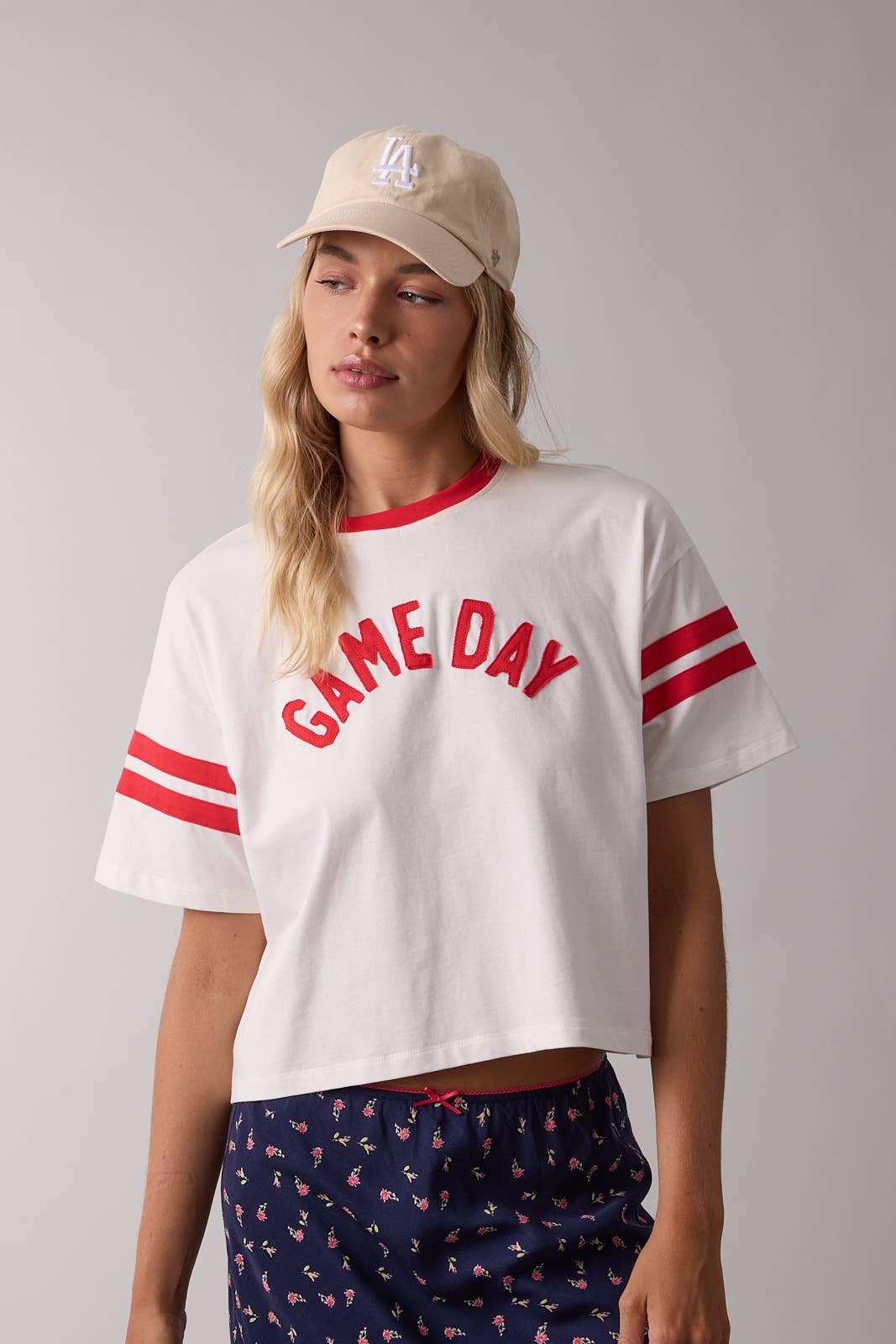 'GAME DAY' CONTRAST KNIT TOP / WL25-11566