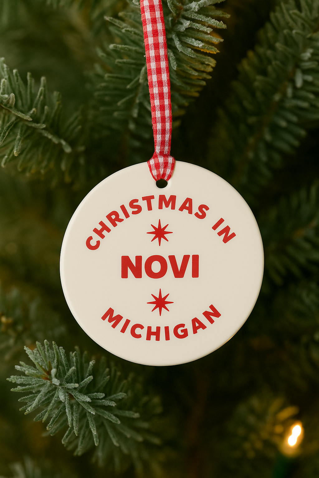 'Christmas In Kingston Springs' Ceramic Ornament