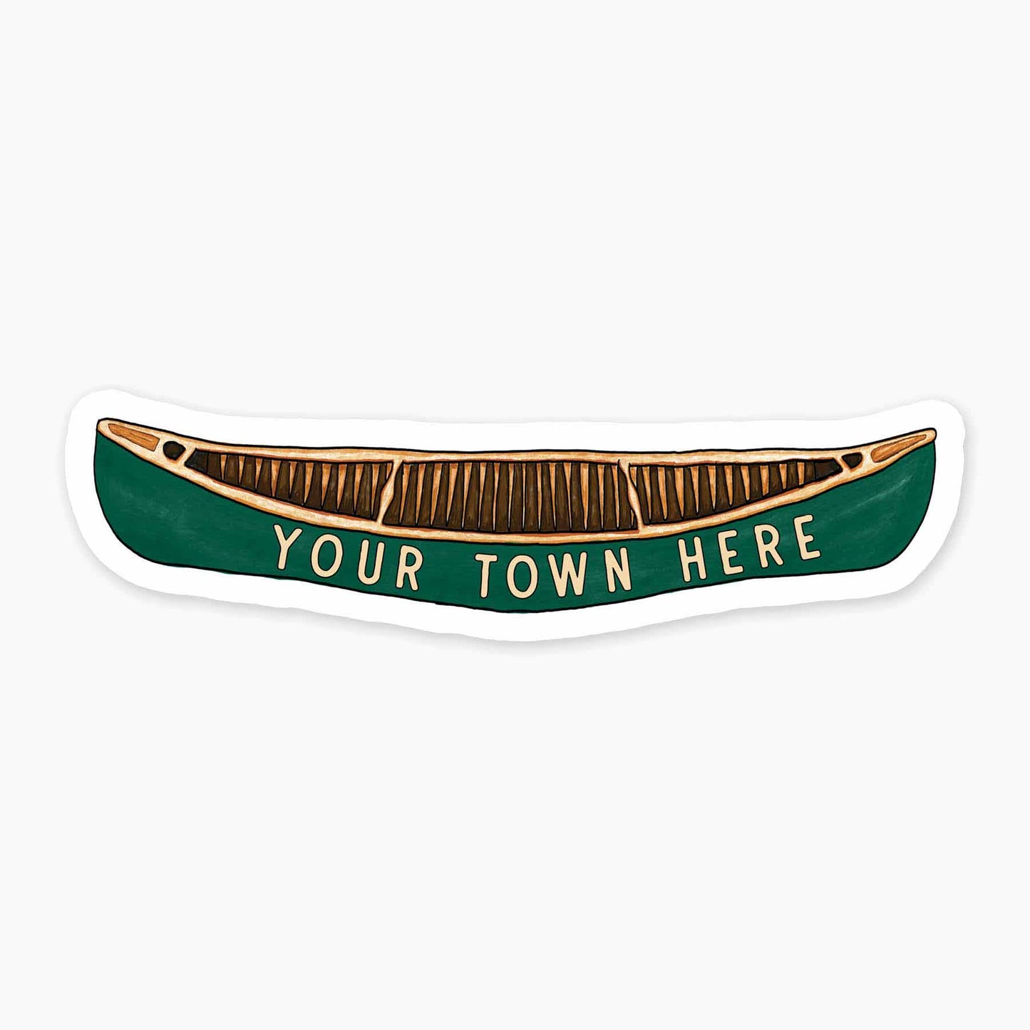Canoe - 3" Name Drop Sticker