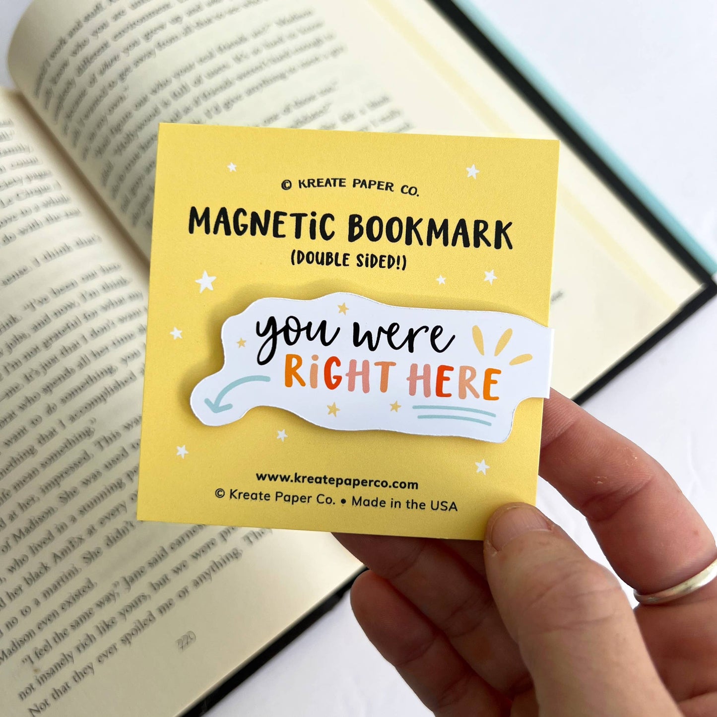 Magnetic Bookmark You Were Here, Stocking Stuffer Book Gifts
