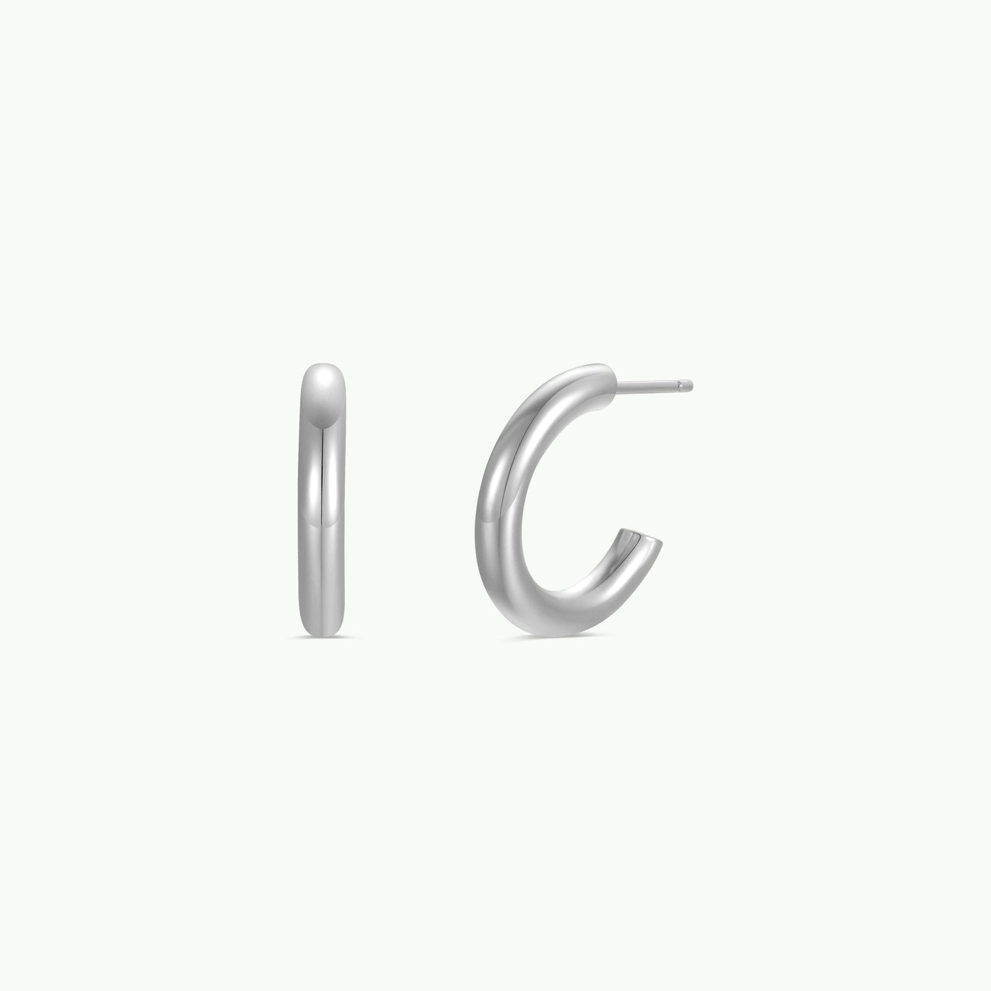 Silver Hoop - Smooth - Earrings