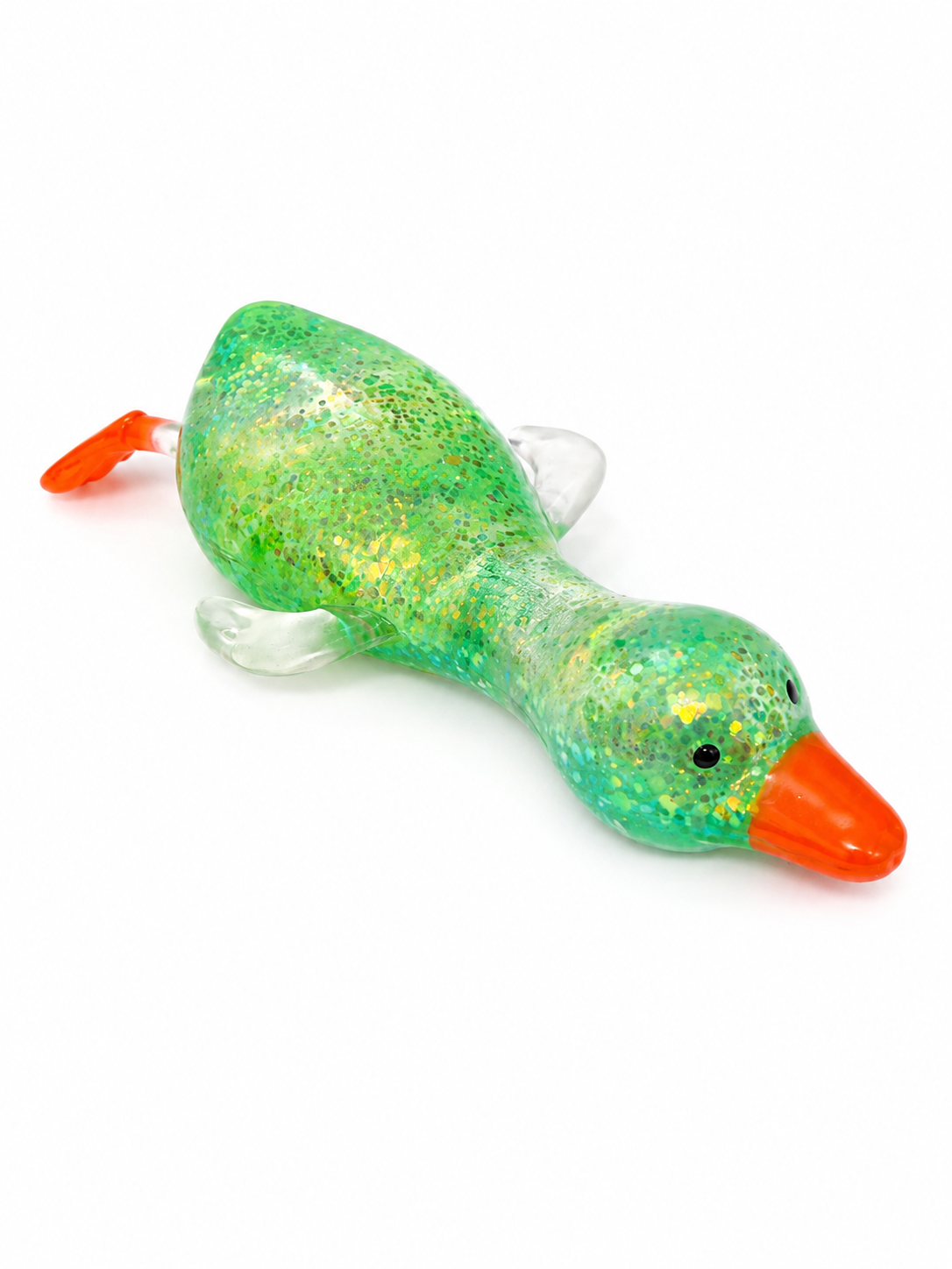 Pinching Duck Glitter Squishy Stress Toy Display MSS10