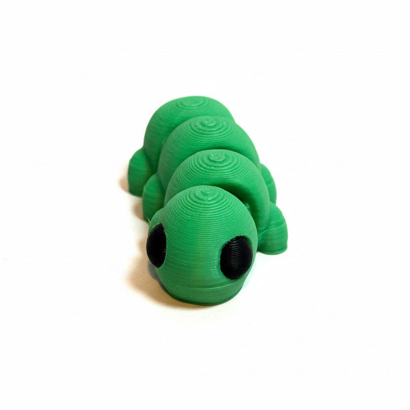 Caterpillar (Green) • Mini 3D Printed Articulated Animal • Flexi Animals • Pocket Pets • Pocket Pals • Desk Pets [#43]*
