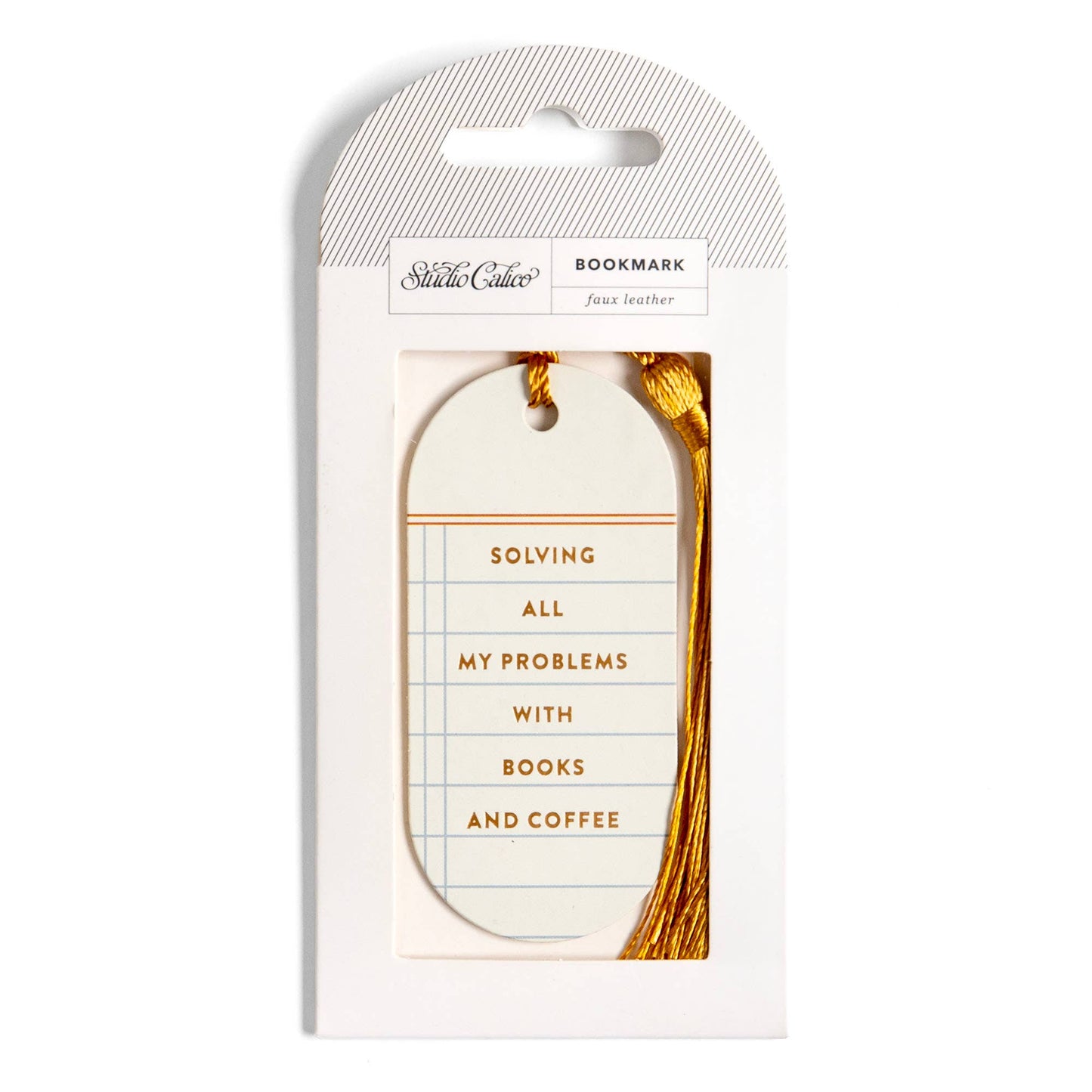 Book & Coffee Vegan Leather Bookmark