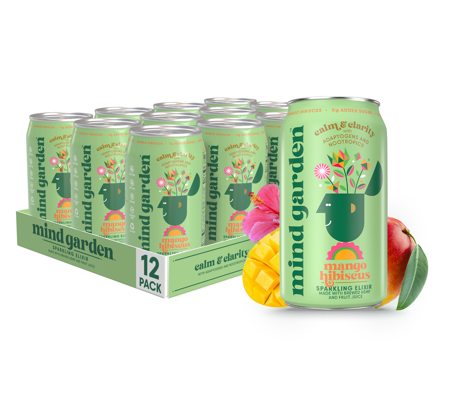 Mind Garden Adaptogen Mango Hibiscus Drink