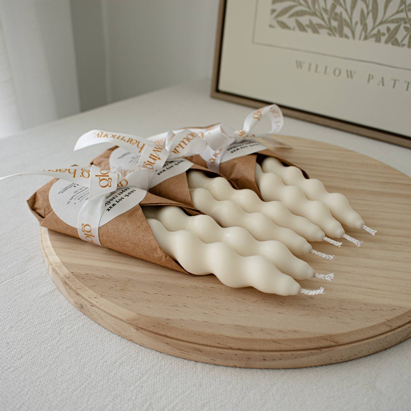 Twisted Taper Candles, Handmade Soy Wax Candles