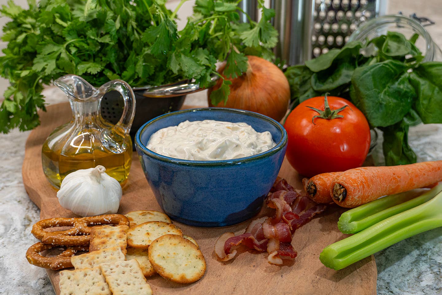 3 Flavorful Dip Mixes: BLT, Artichoke Spinach, Garlic Onion