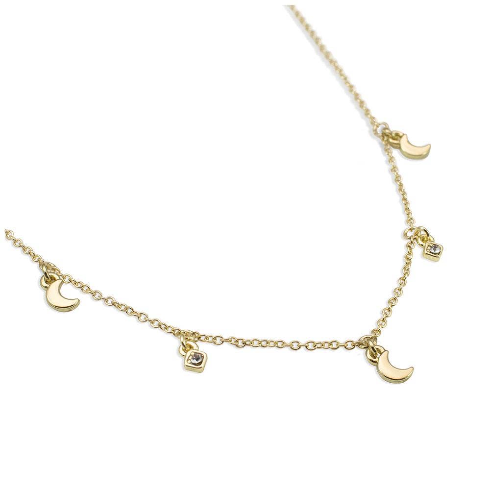 Dangle Necklace Gold - SHOOT FOR MOON