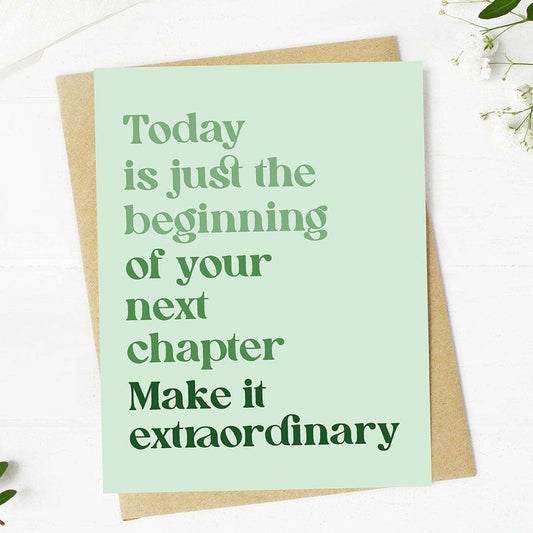 "Today is just the beginning" Inspirational Graduation Card