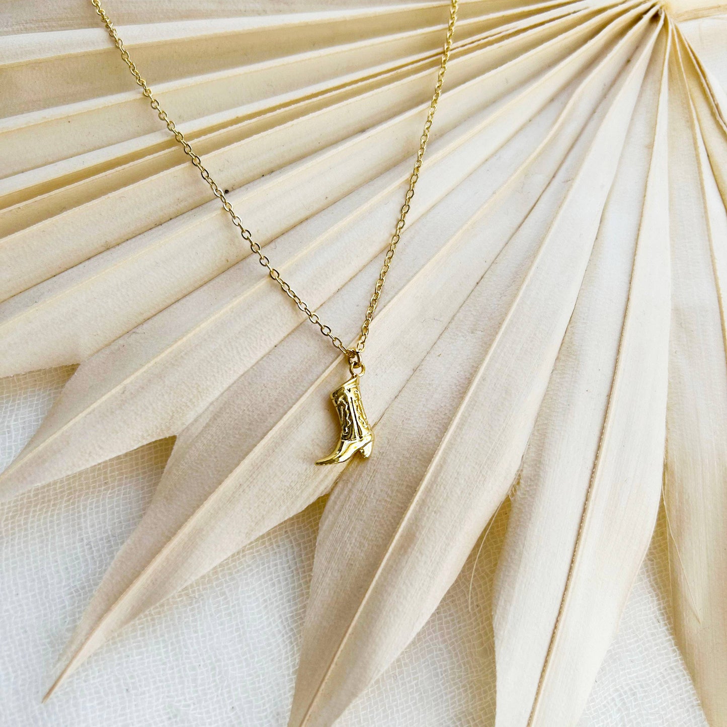 Dainty Cowboy Boot Necklace