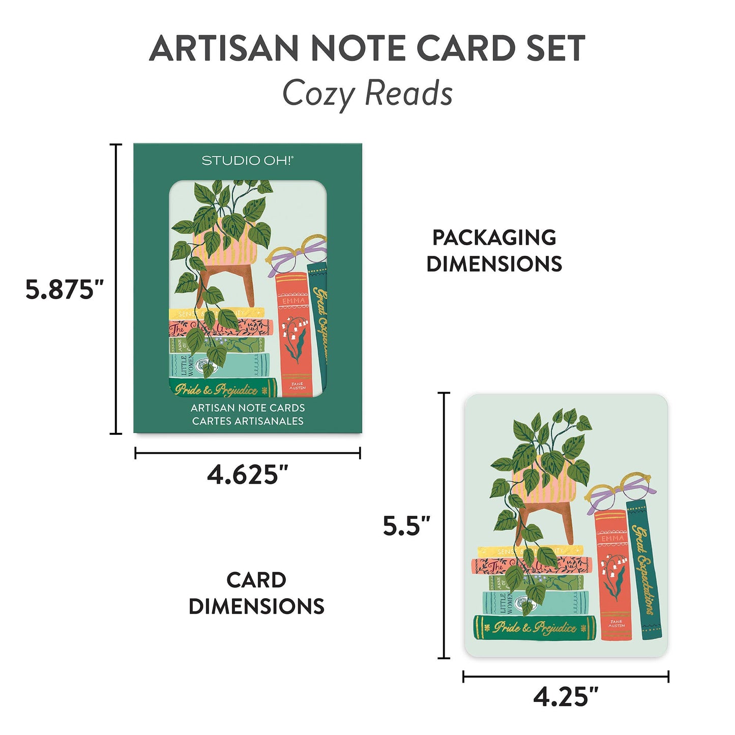 Cozy Reads Artisan Note Card Set