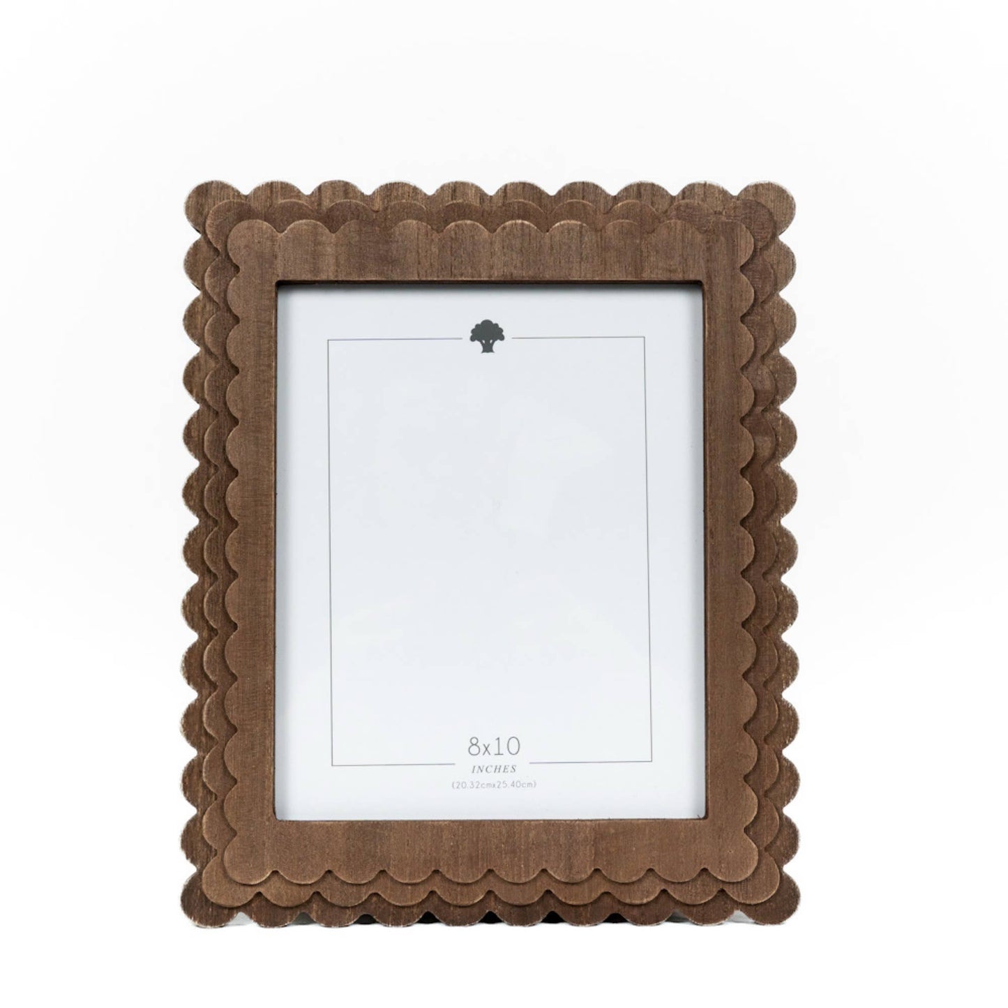 17062 - 12x14 wood scallop photo frame (8x10 pic) espresso