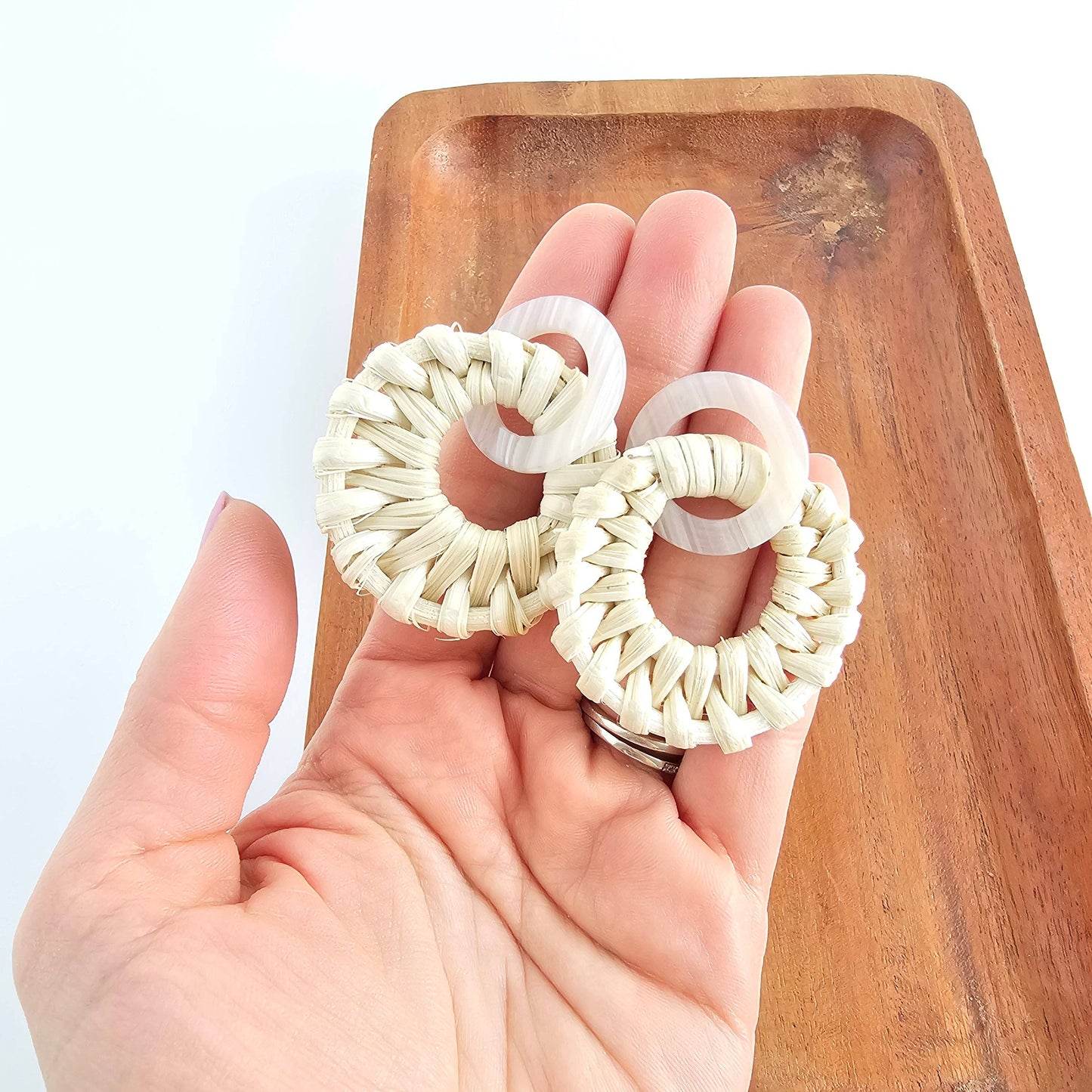 Calypso Earrings - Light Rattan // Resort Summer Jewelry
