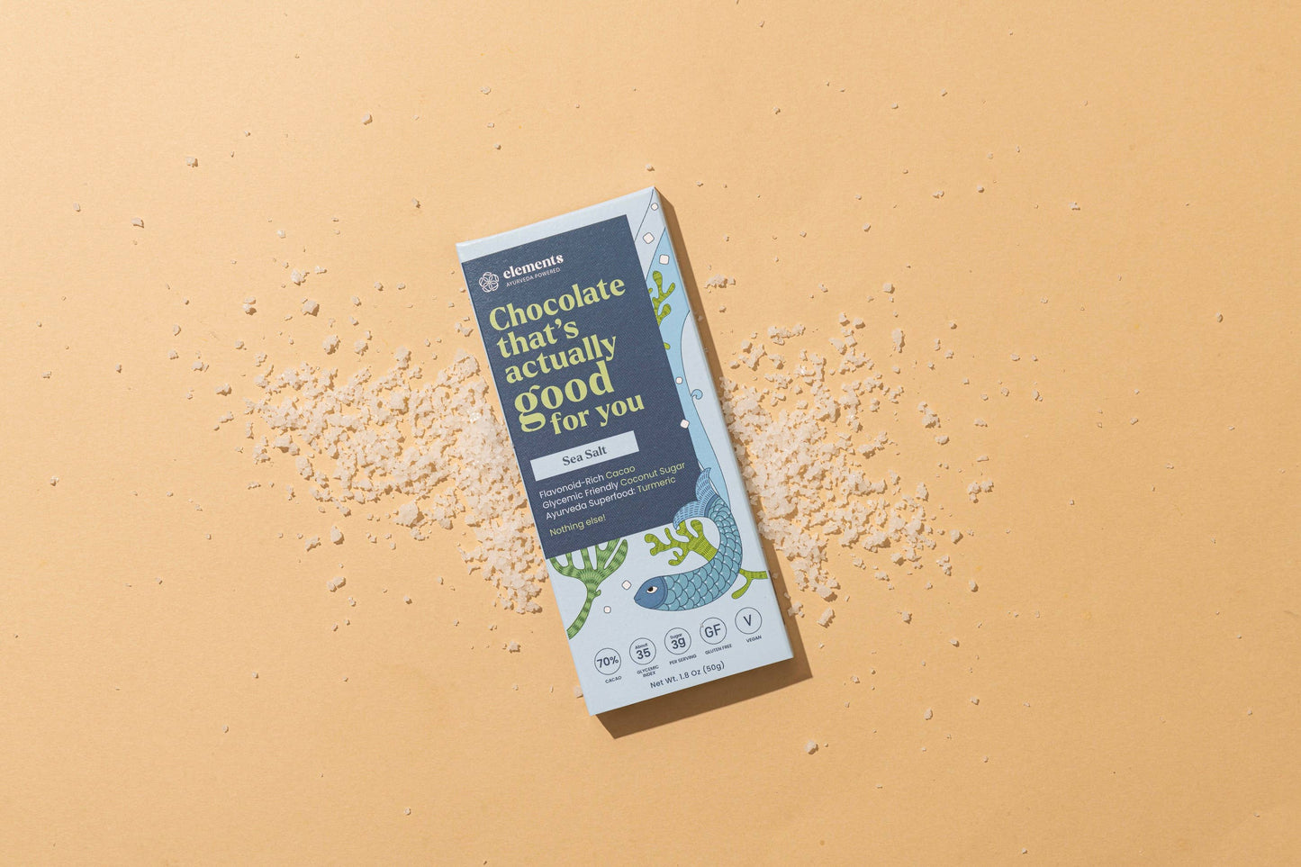 Sea Salt Dark Chocolate Bar | Vegan Organic