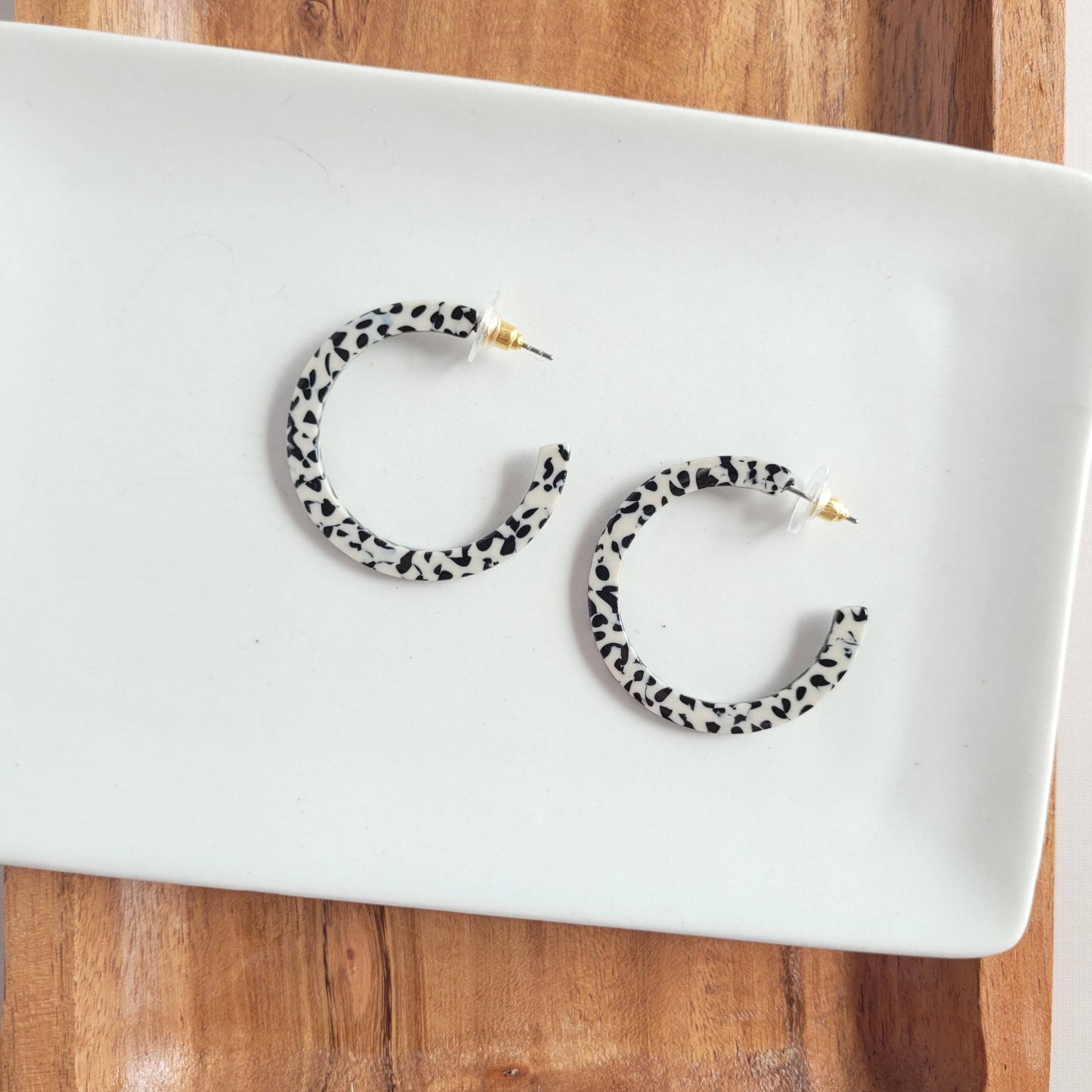 Camy Hoops - Black Dot // Jewelry, Earrings, Fall