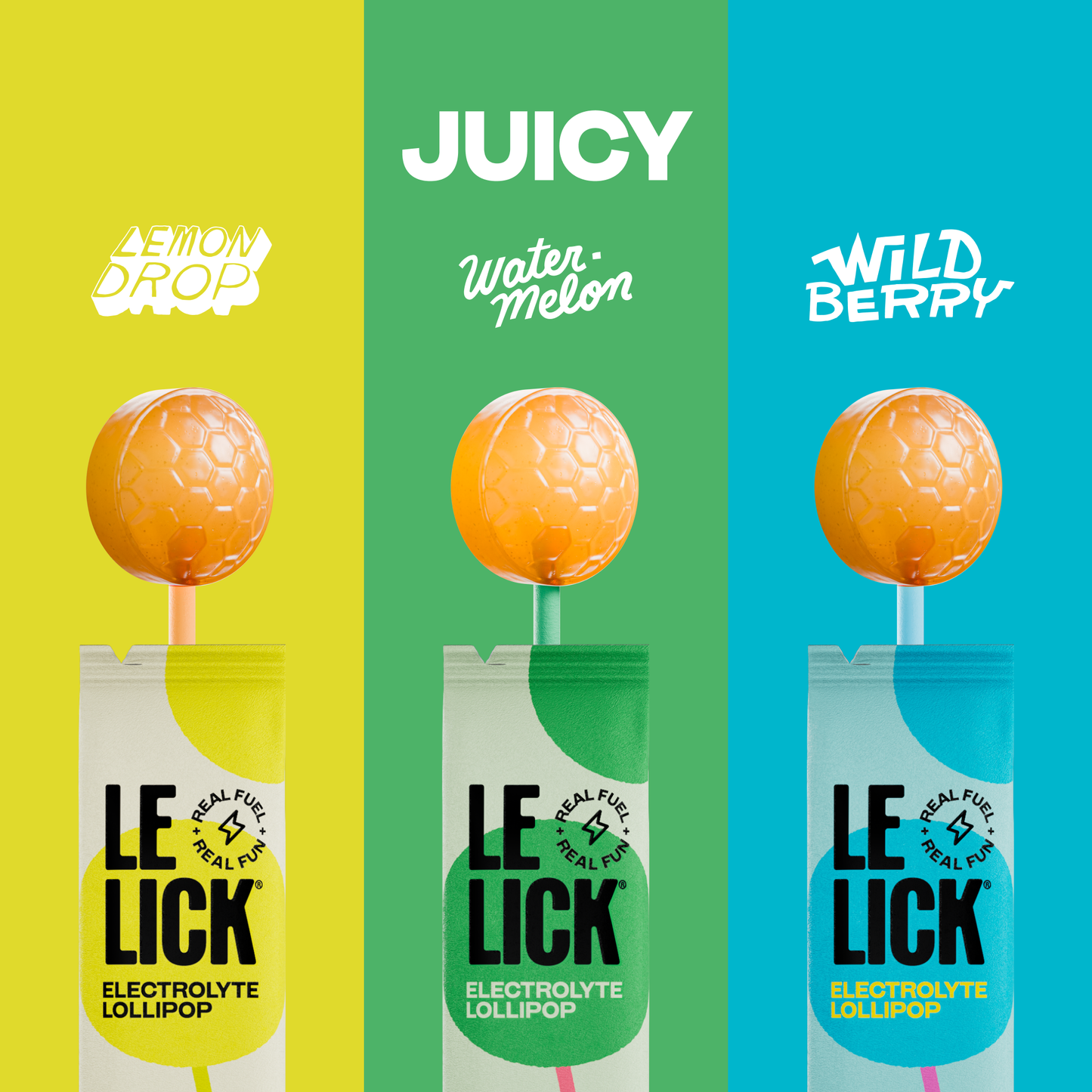 Electrolyte Lollipops, Juicy Box, 30 Count, Made in USA