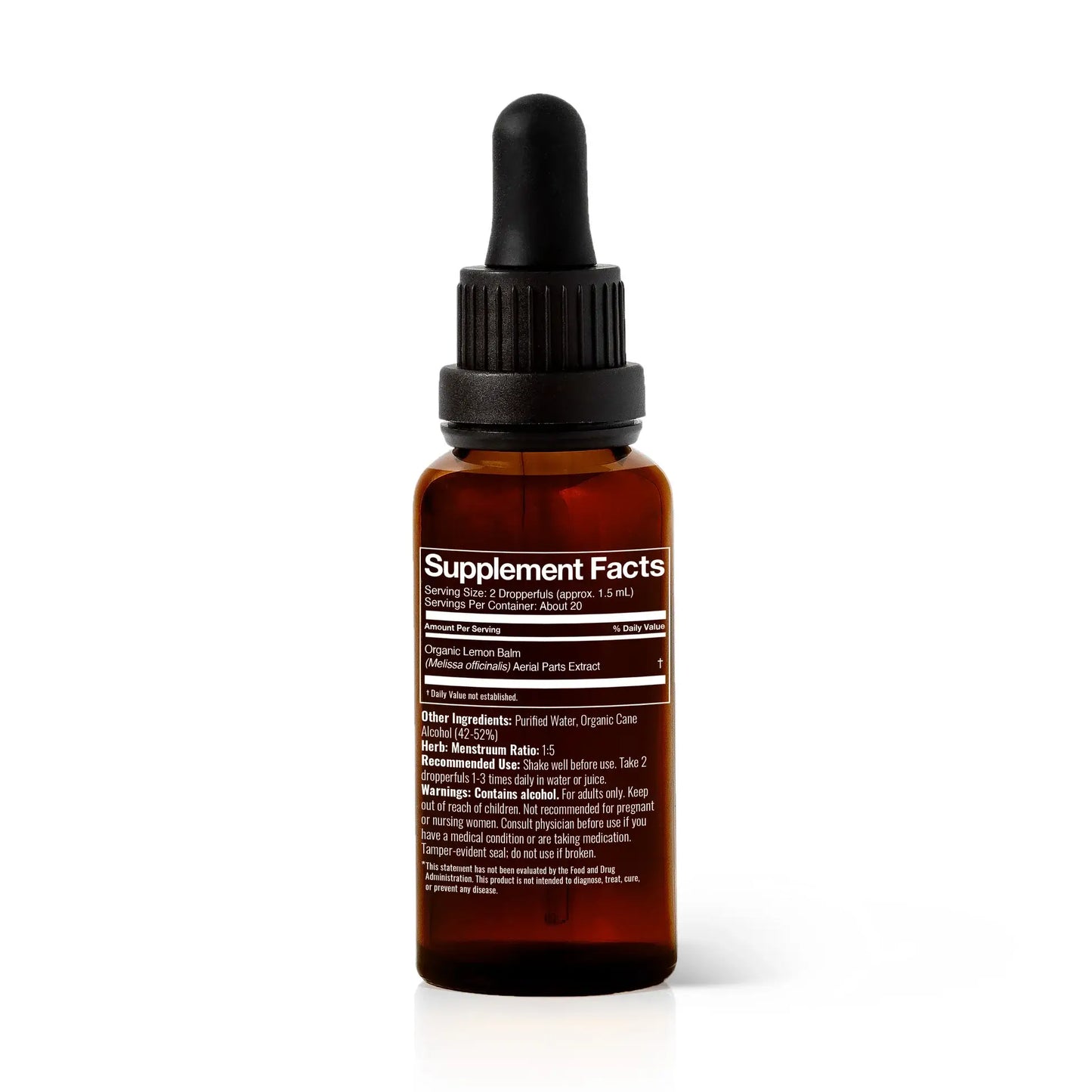 Organic Lemon Balm Tincture 30 mL