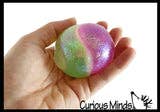 Dual Glitter Swirling Stress Ball - Sensory, Fidget