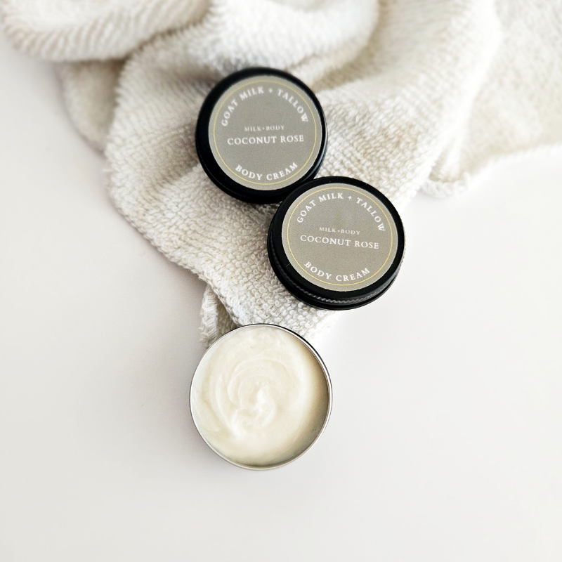 Mini Goat Milk + Tallow Body Cream | Coconut Rose