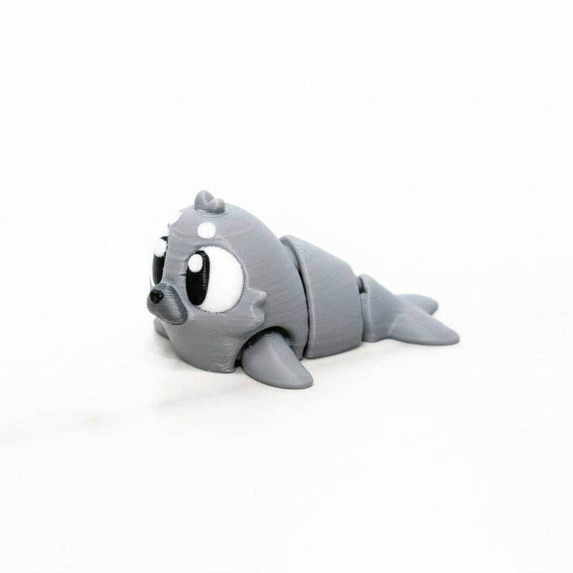 Seal (No Spots) • Mini 3D Printed Articulated Animal • Flexi Animals • Pocket Pets • Pocket Pals • Desk Pets
