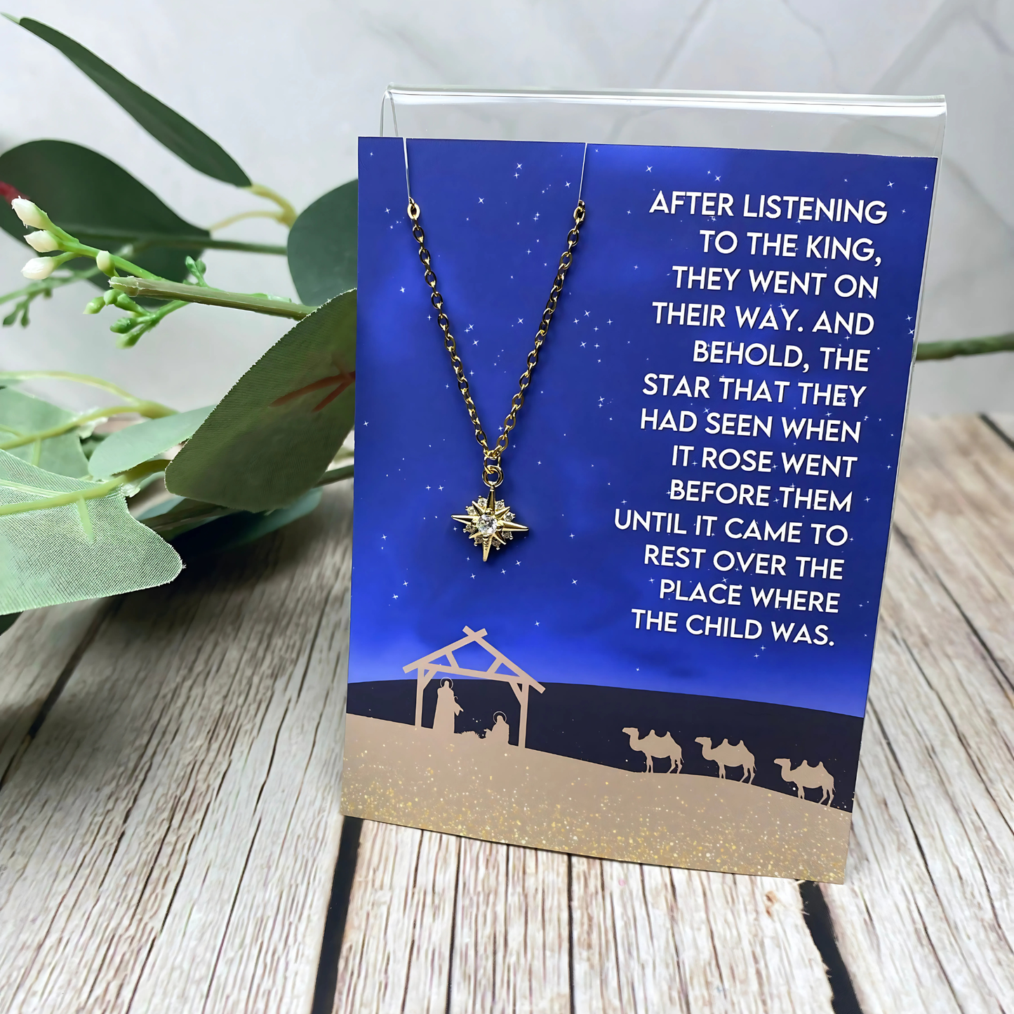 Christmas Nativity Charm Necklace | Christian Jewelry