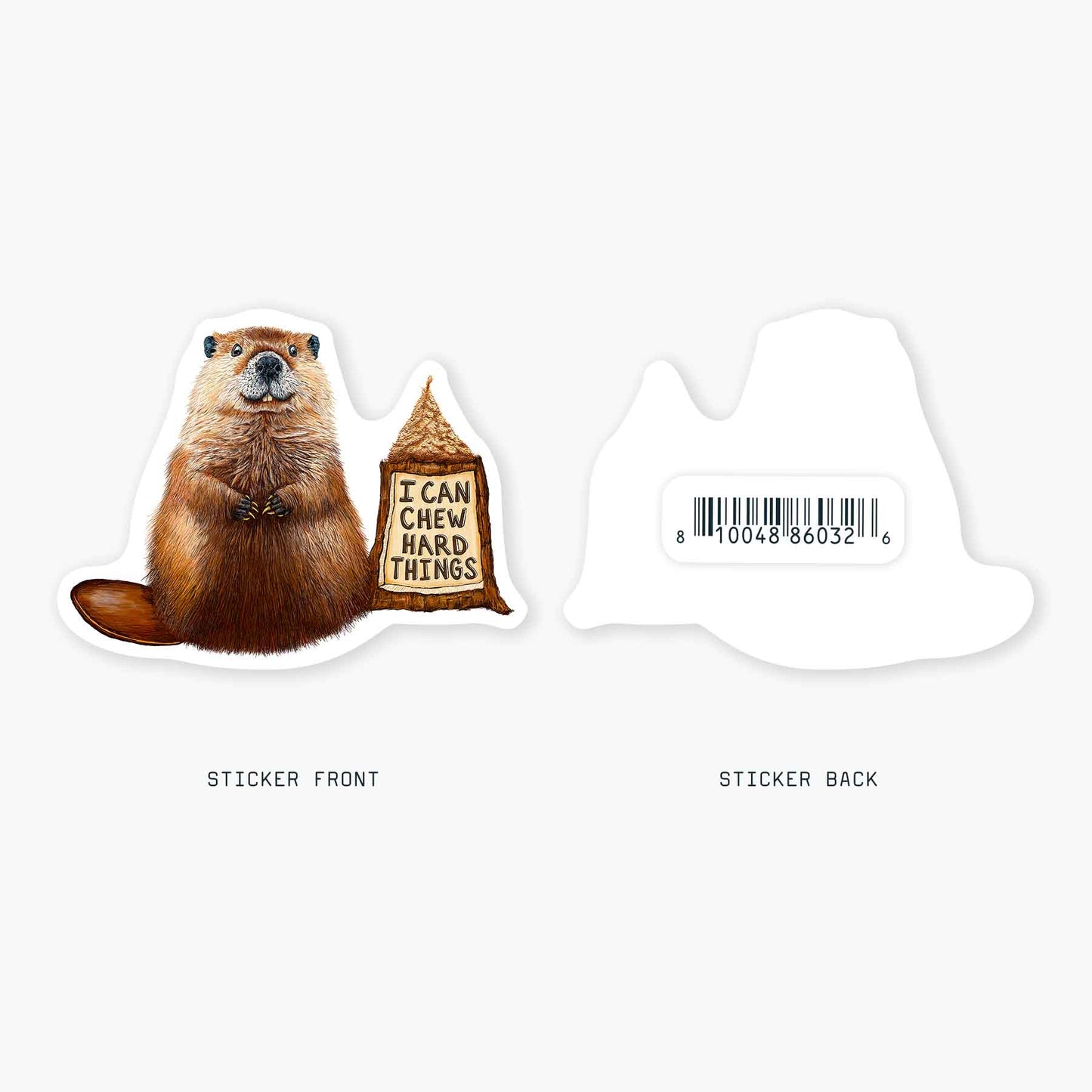 Beaver - 3" Art Sticker
