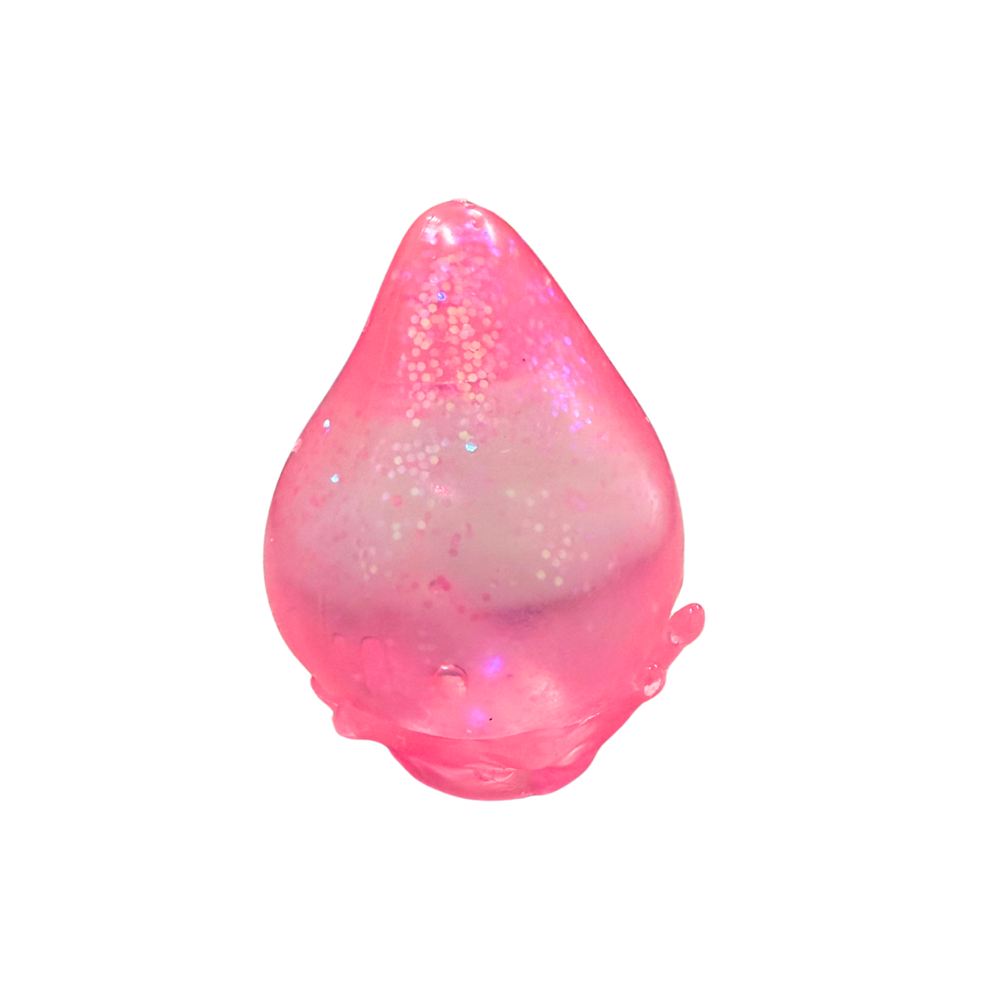 Assorted Colors Glitter Squishy Drop Toy in Display Box (3.5") MSND6