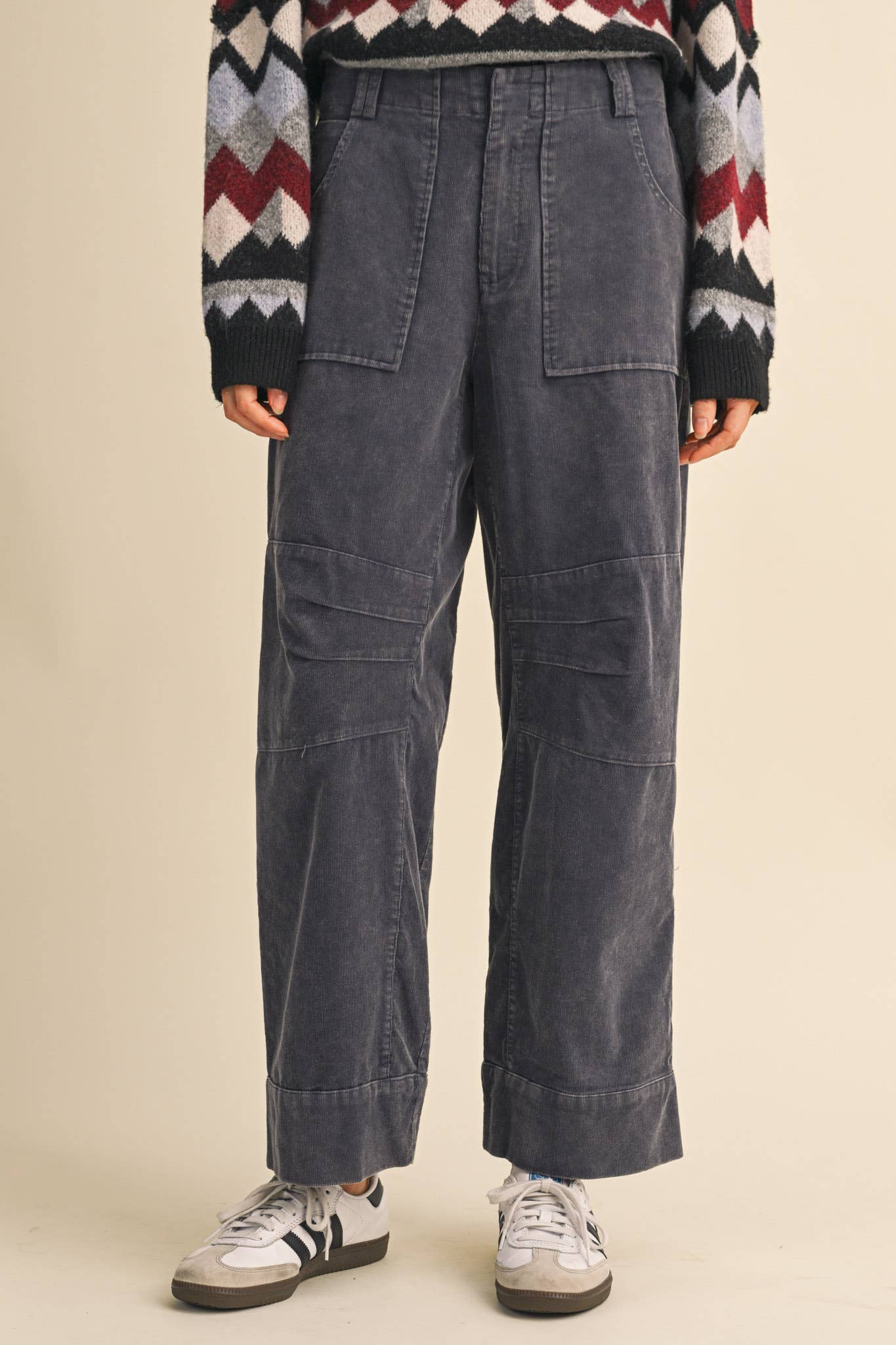 CORDUROY STRAIGHT LEG UTILITY PANTS MP5158