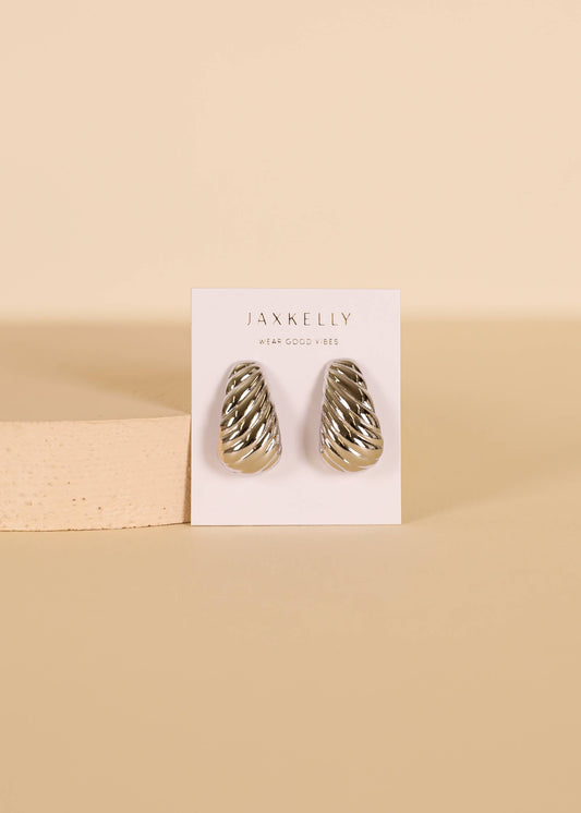 Silver - Bold Swirl - Earrings
