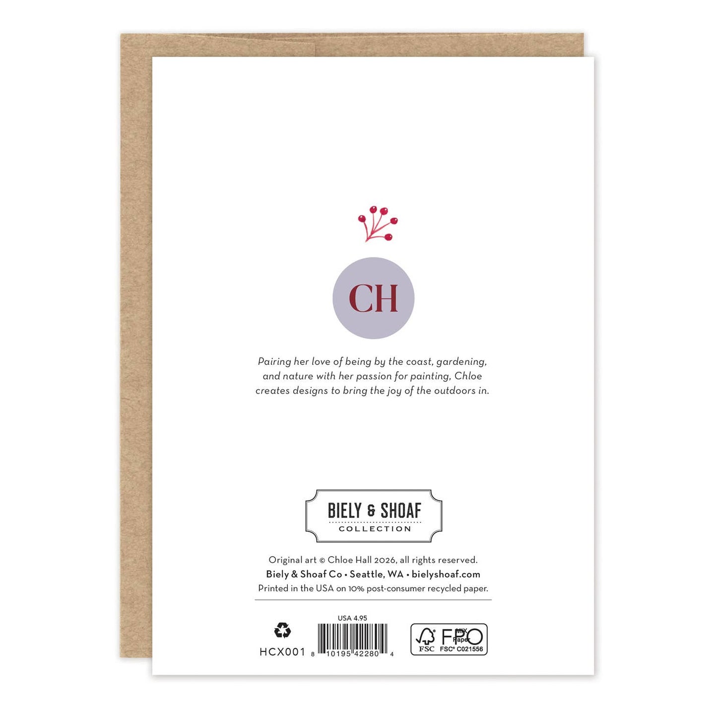 Wreath Merry Christmas Holiday Card