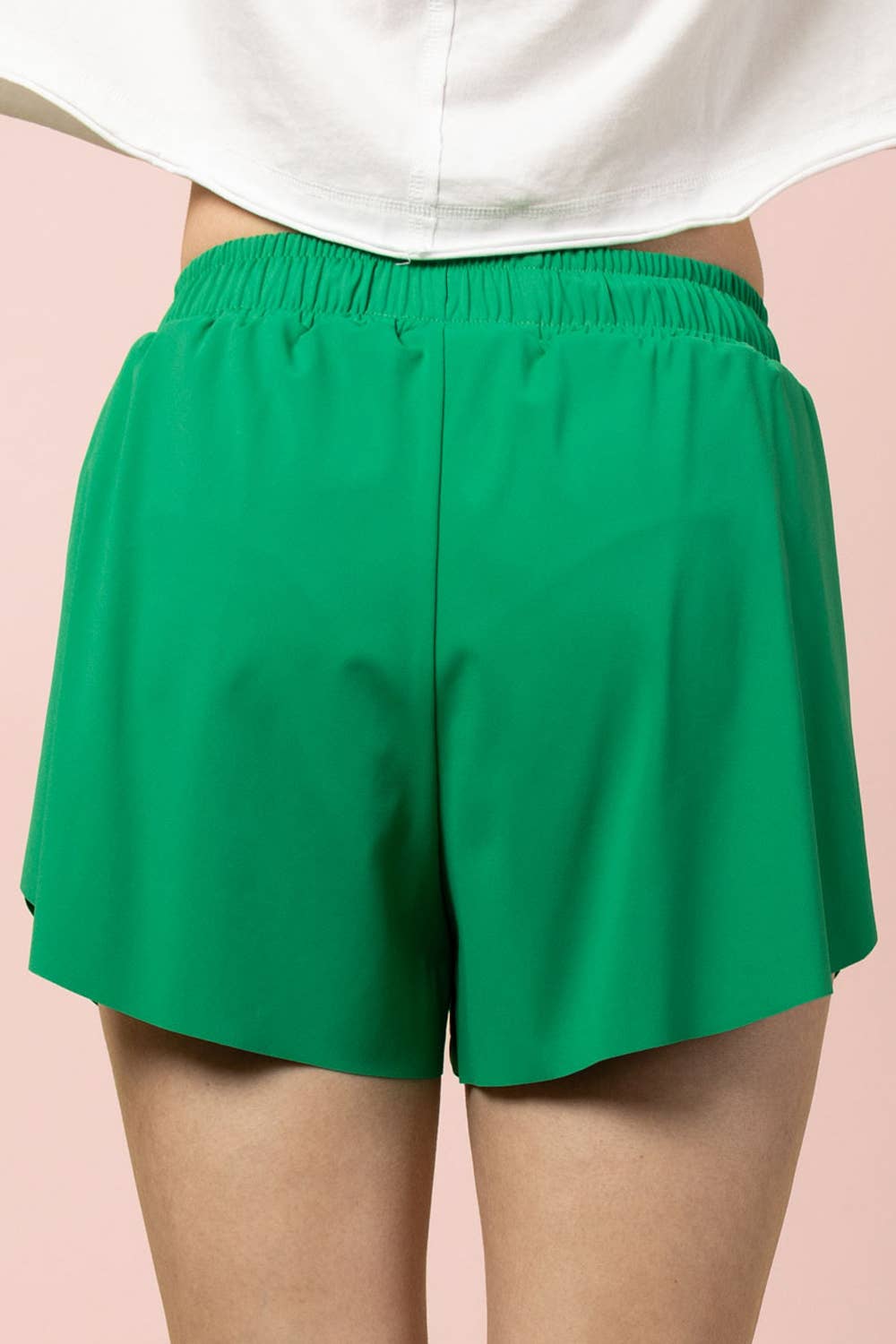 Side Overlap Activewear Shorts W/ Shorts Lining