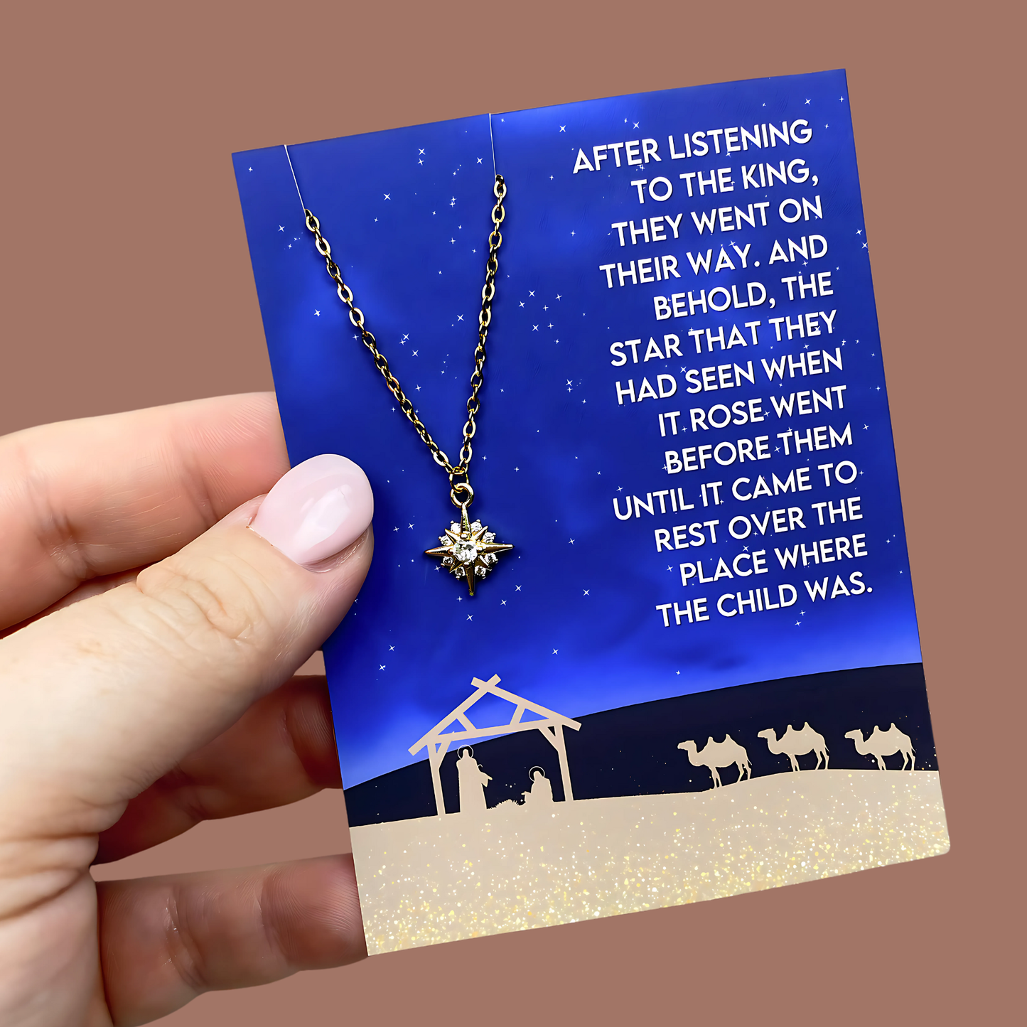 Christmas Nativity Charm Necklace | Christian Jewelry