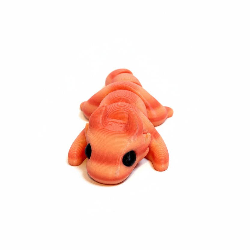 Dragon (Pink Citrus) • Mini 3D Printed Articulated Animal • Flexi Animals • Pocket Pets • Pocket Pals • Desk Pets [#22]*