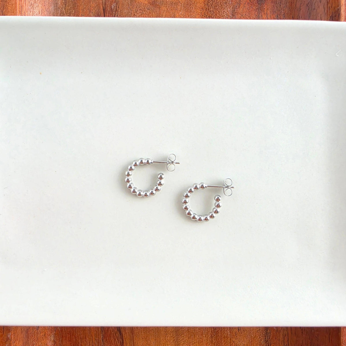 Luxe Bridget Hoops - Silver // Earrings, Jewelry, Waterproof