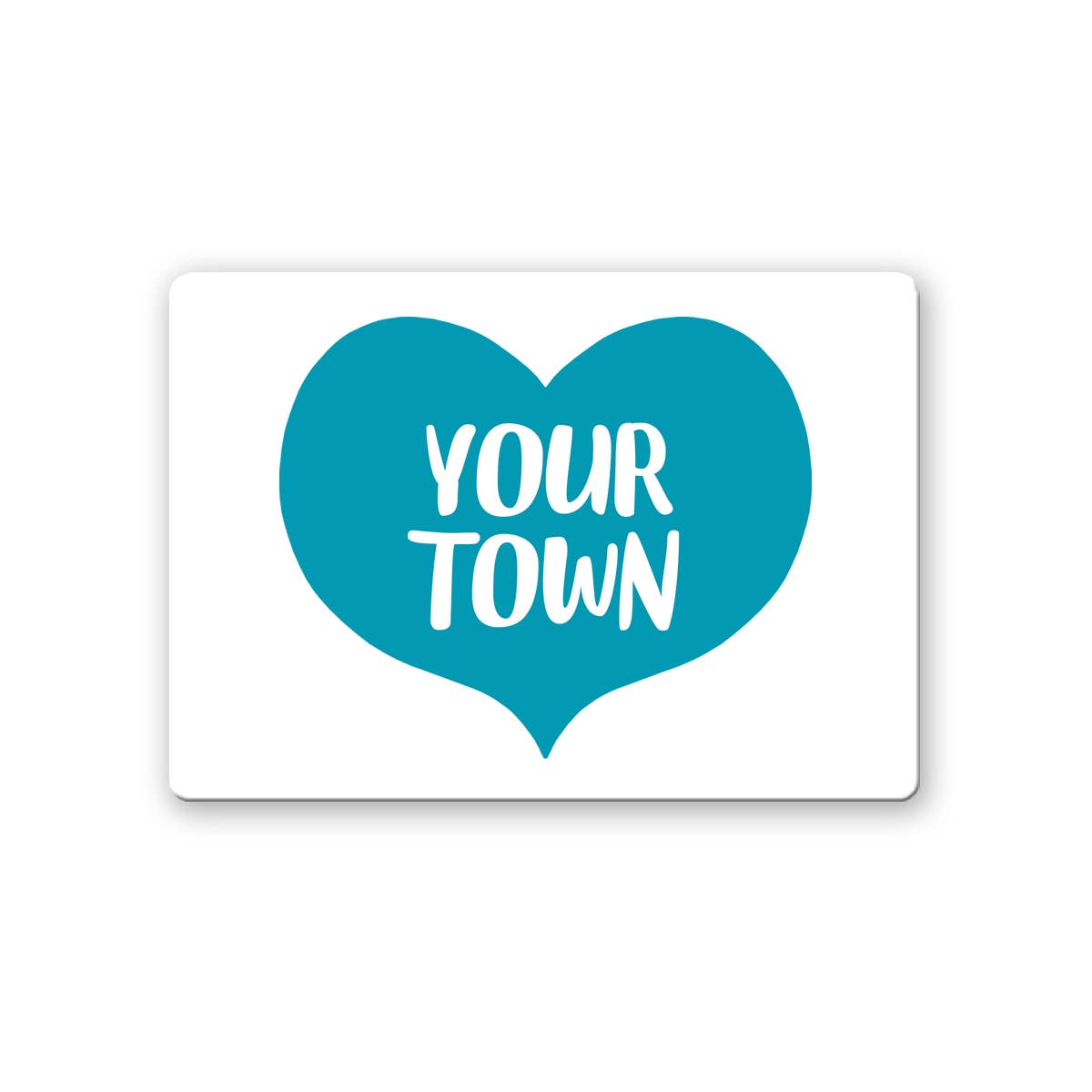 Personalized City Magnet - Big Heart