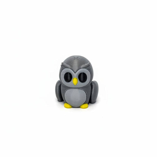 Owl (Grey) • Mini 3D Printed Articulated Animal • Flexi Animals • Pocket Pets • Pocket Pals • Desk Pets [2025]