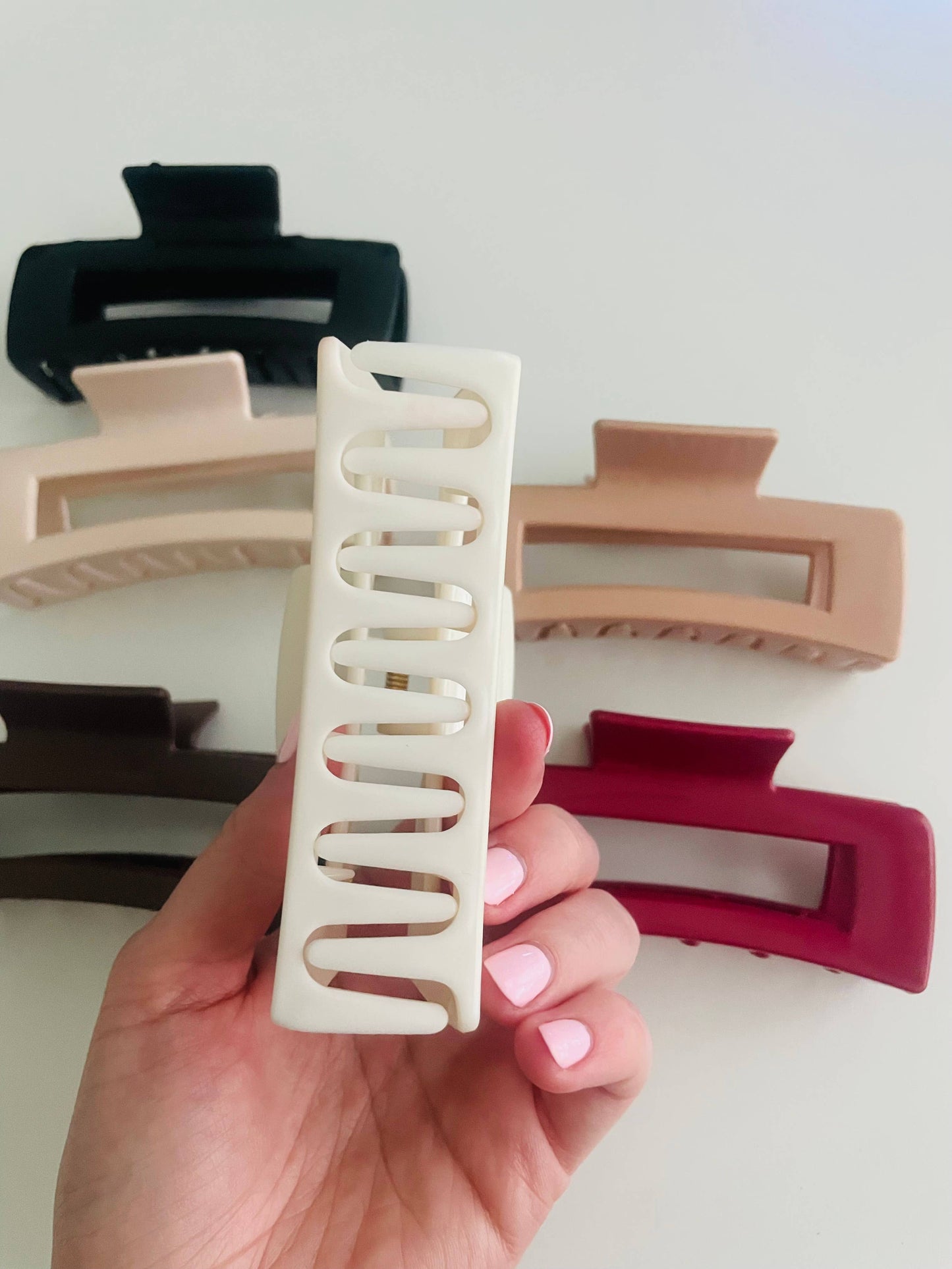 Rectangle Silicone Bendable Claw Clips