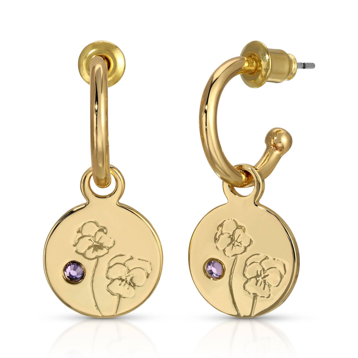 Birth Month Flower Earrings Bundle - Includes 4 each style (48 pc) + Display