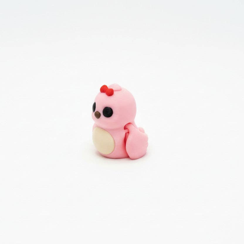 Love Birds (Pink) • Mini 3D Printed Articulated Animal • Flexi Animals • Valentine's Day • Pocket Pets • Pocket Pals • Desk Pets [#105]