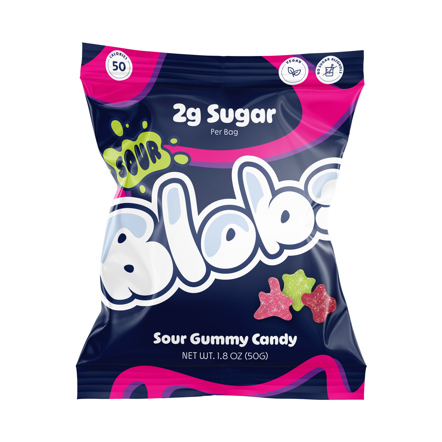 SOUR Blobs Low Sugar Gummy Candy - Mixed Sour Bag