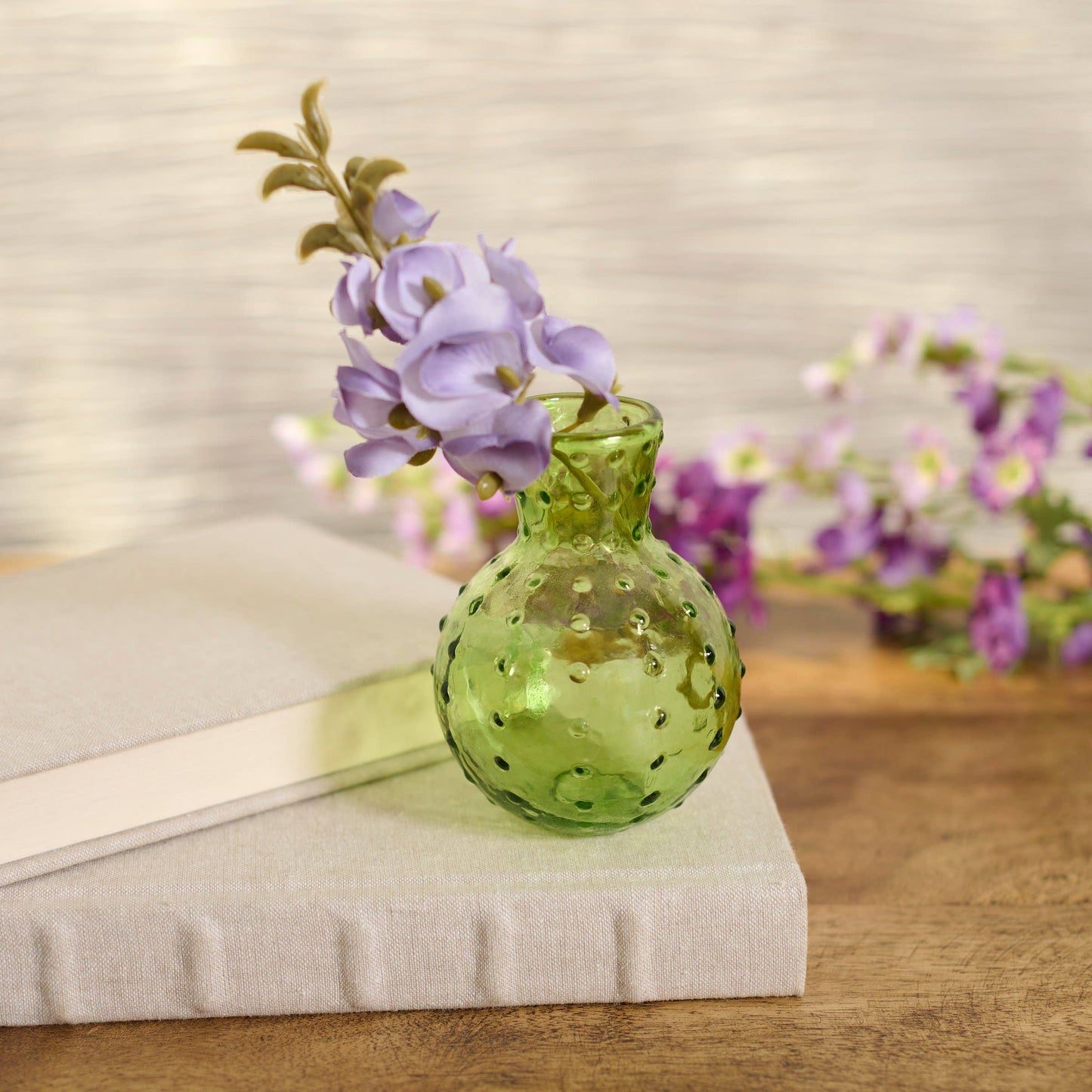 Green Hobnail Vase