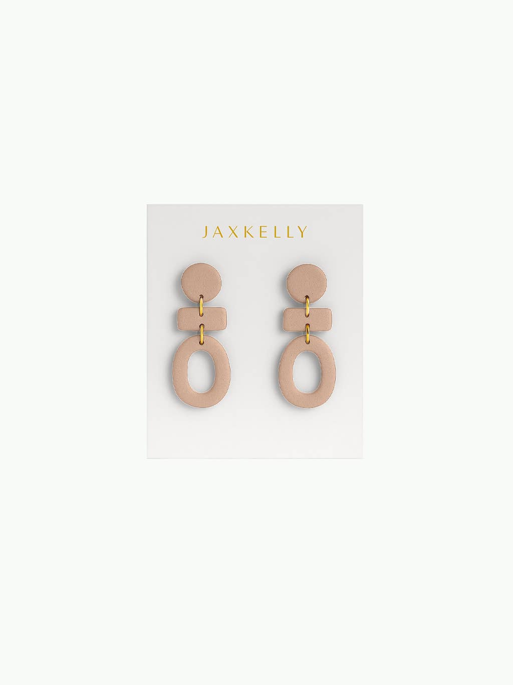 Organic Three Tier Clay Earring - Almond Rose