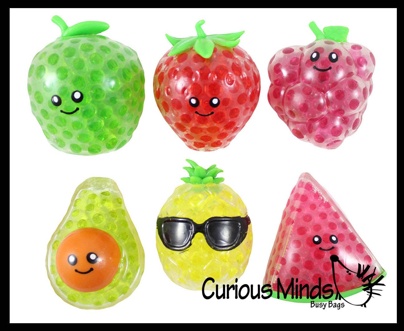 Small Fruit Water Bead Filled Squeeze Stress Balls