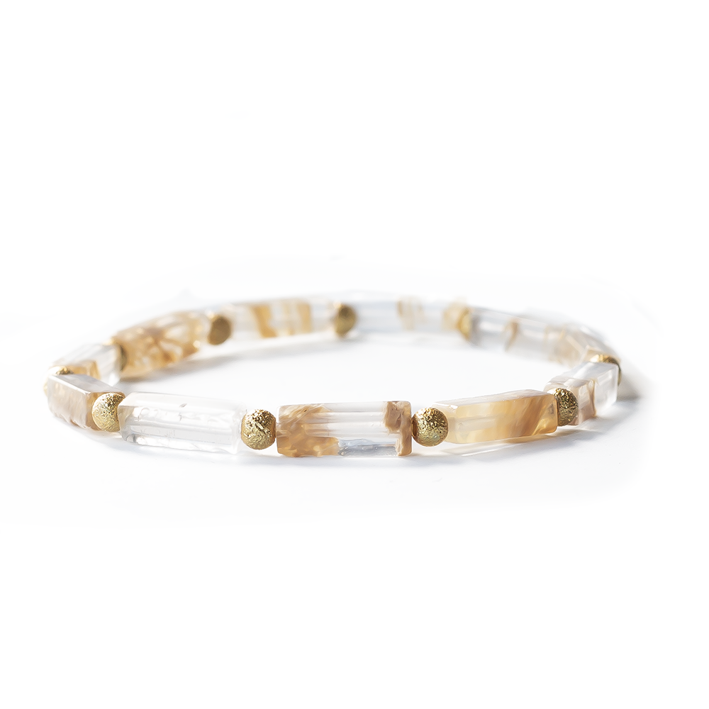 Gemstone Bracelet-Cube-Cherry Quartz