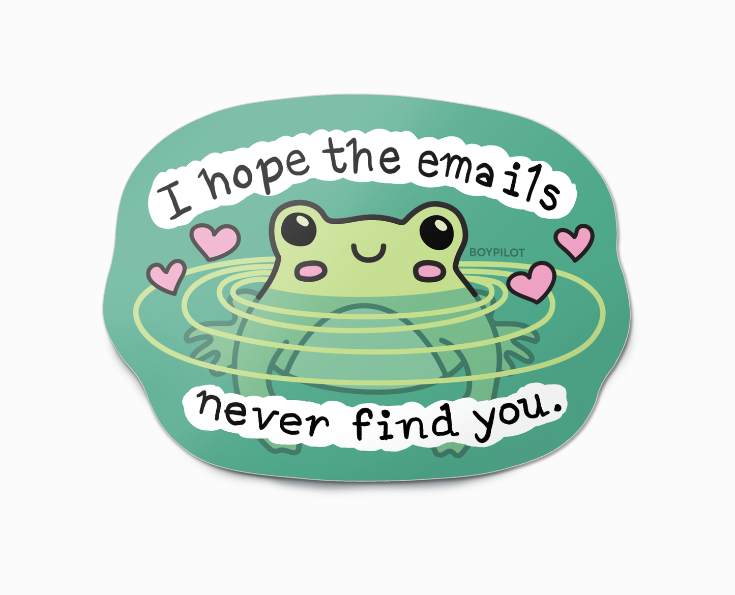 Safe from Emails Frog Sticker