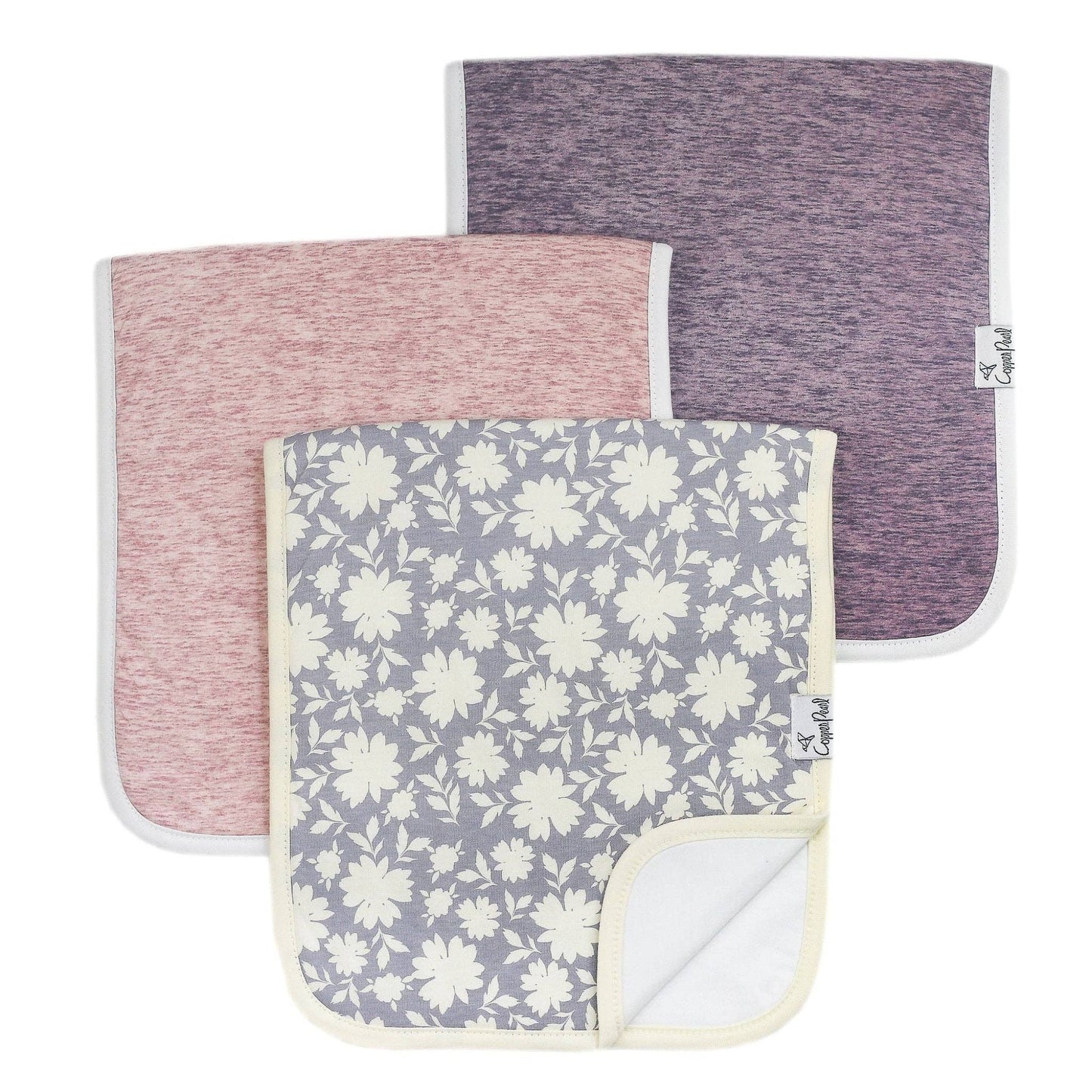 3 Pack Premium Burp Cloths - Lacie